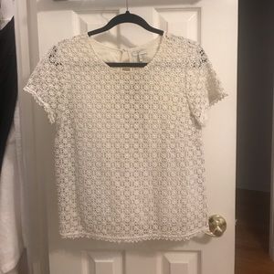 Joie Ivory Eyelet Top